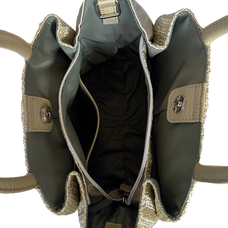 2wayハンドバッグ RFA-0317SN(889988) メタリックカーキ