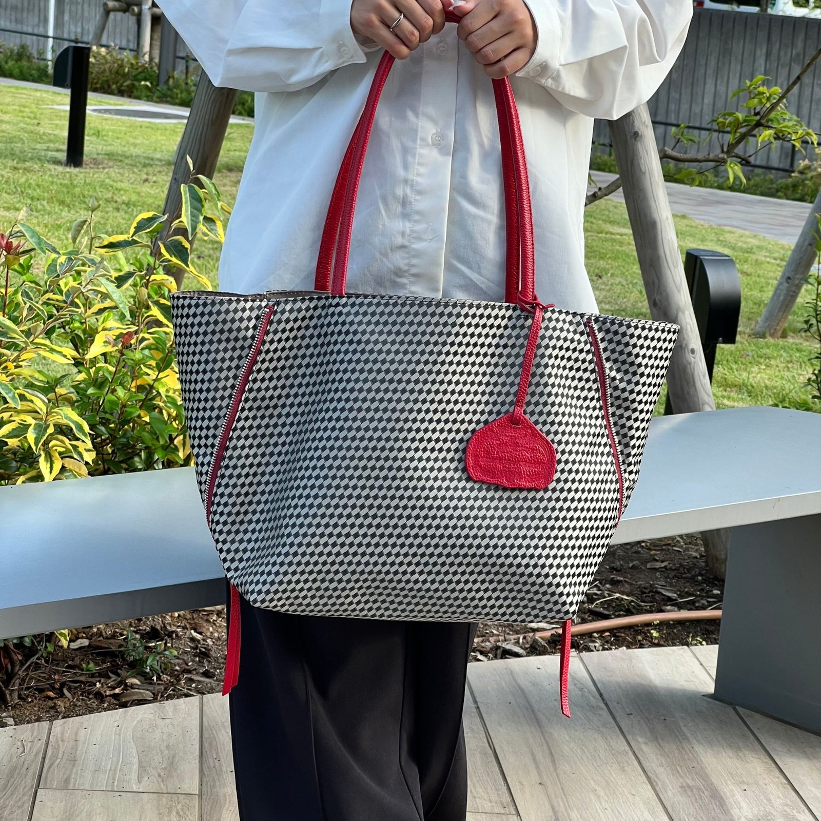 大人気トートバッグ(Lサイズ) IMLNN-0347A(073007) チャコールグレー